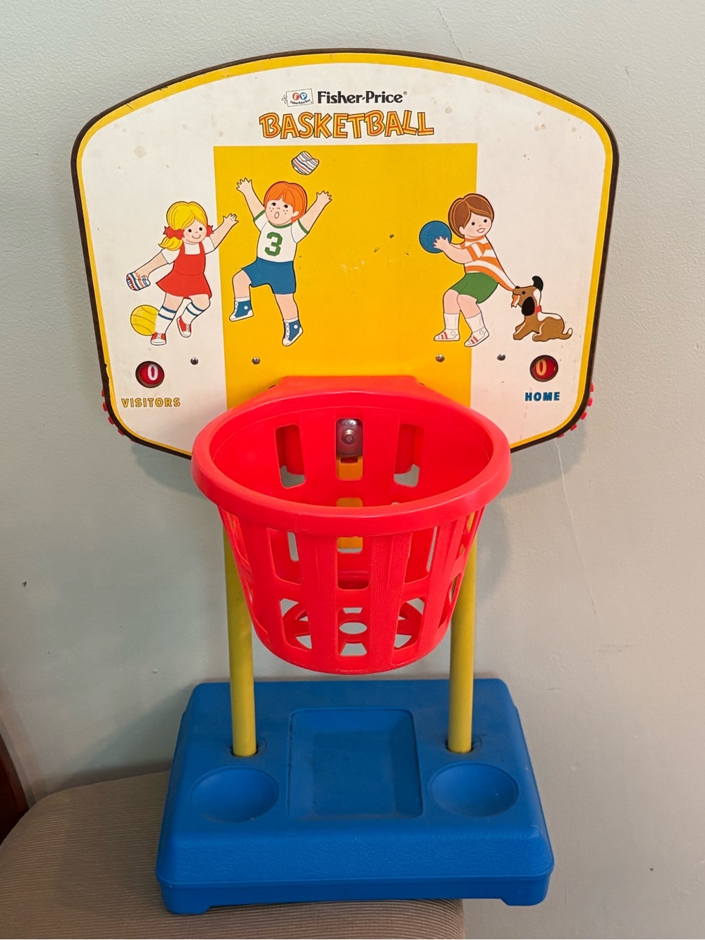 Vintage 1973 Fisher-Price Basketball Hoop Toy